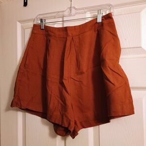 Worthington Womens Shorts, Sz 10, Burnt Orange, Hi Rise, 15", NWOT
